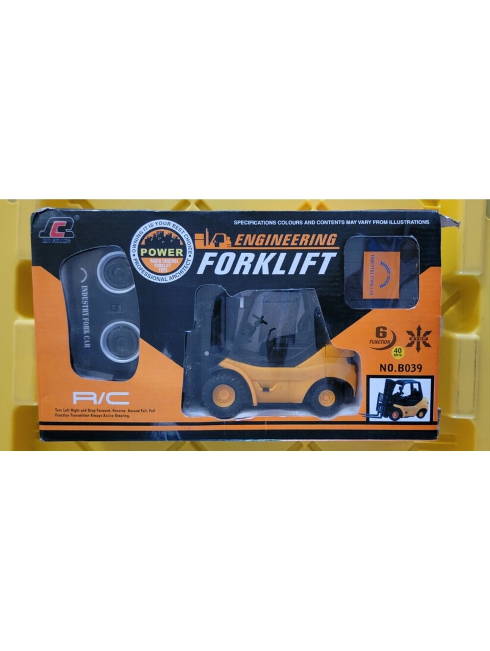 RC Engineering Forklift Toy 6 Function Radio Control 40MHz No. B039 w/ Box